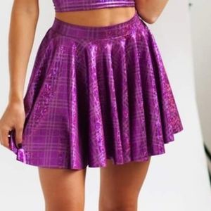 BLACKMILK Disco Doll Tartan skater skirt XL NWT